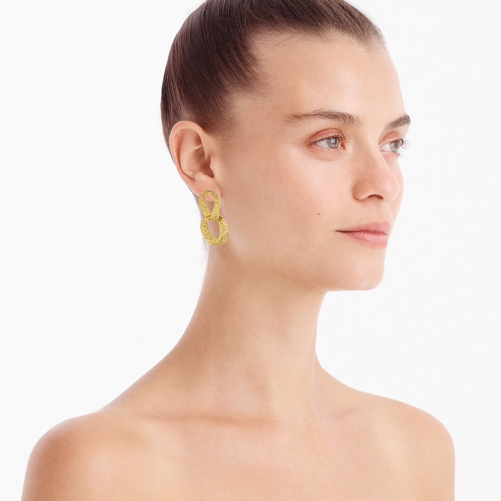 J. CREW Rope Double-Hoop Earrings - Picture 6 of 6